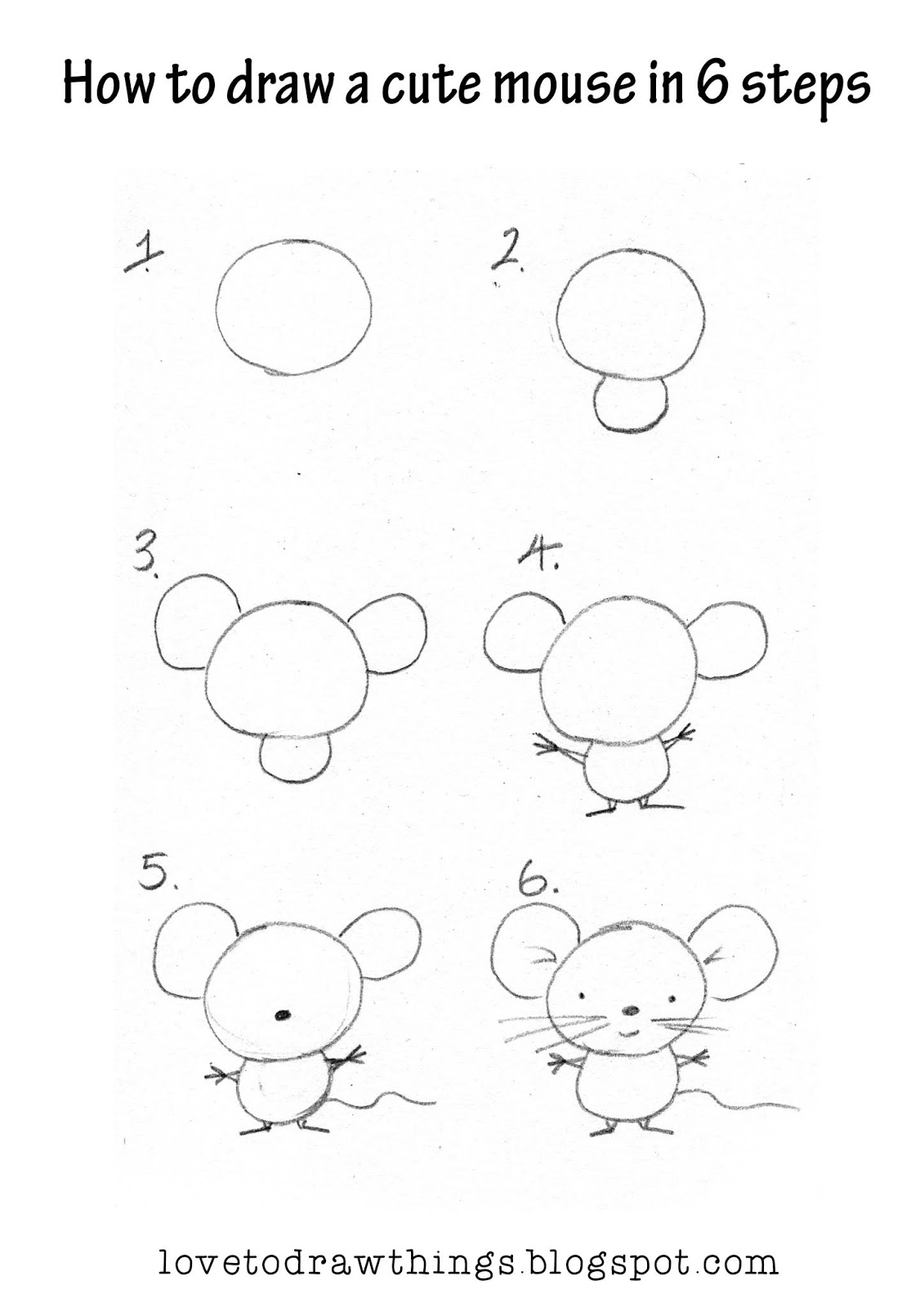 How To Draw A Cute Mouse In 6 Steps
