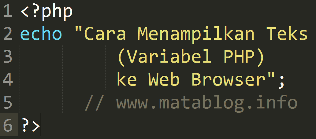 Cara Menampilkan Variabel PHP (Teks) ke Web Browser