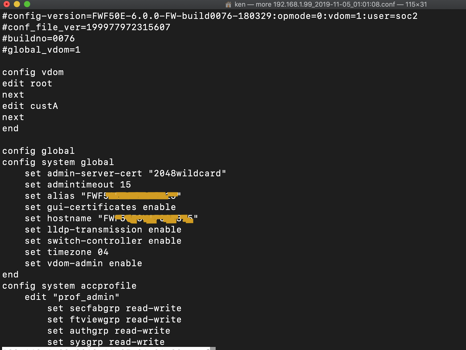 Ken Felix Security Blog FortiOS config grabber using the API and cURL