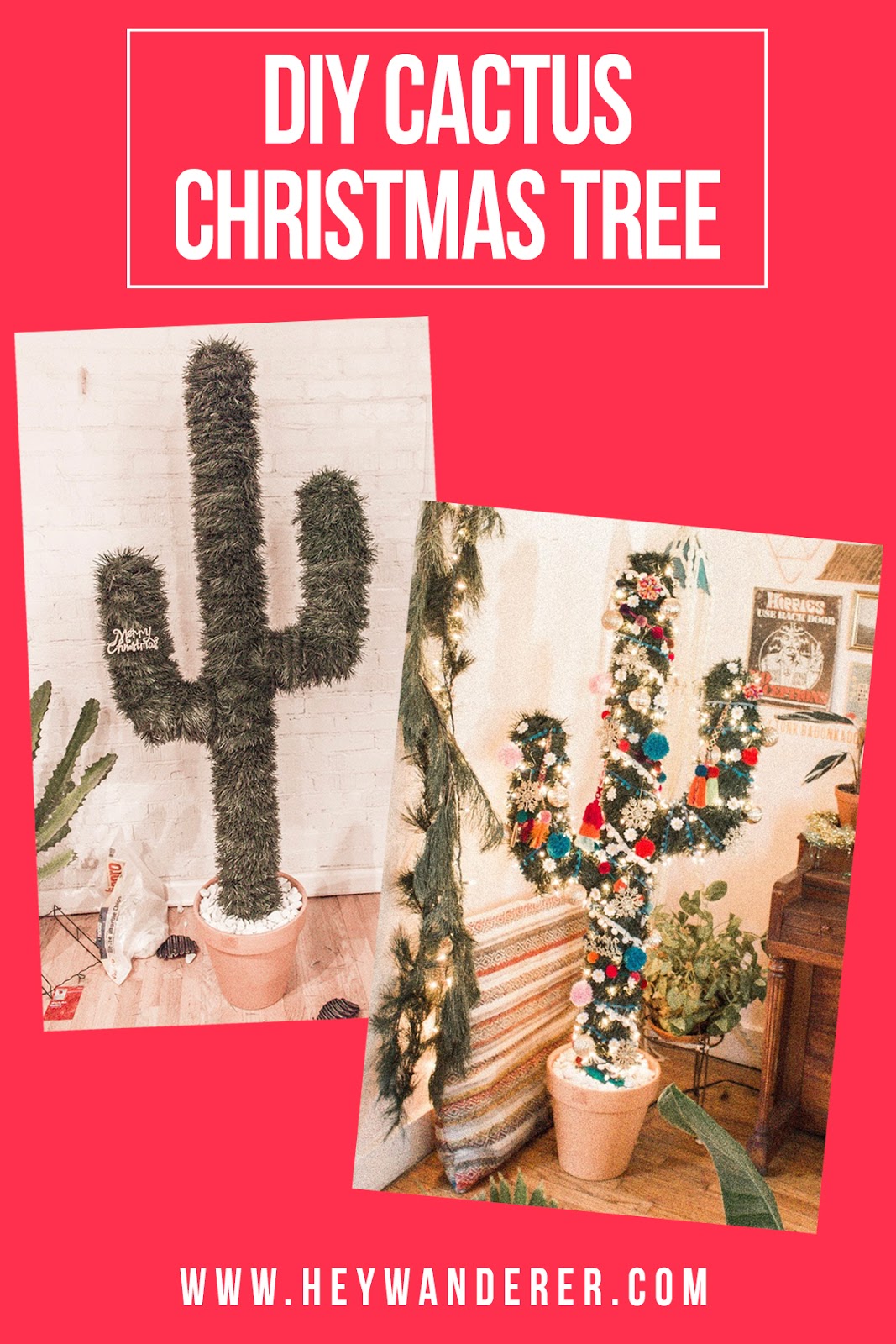 DIY Cactus Christmas Tree