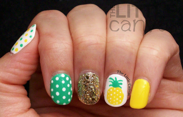 7. Pineapple Nail Art Design - wide 6