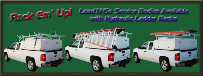 Service Bodies with Hydraulic Ladder Racks on Pickup Trucks