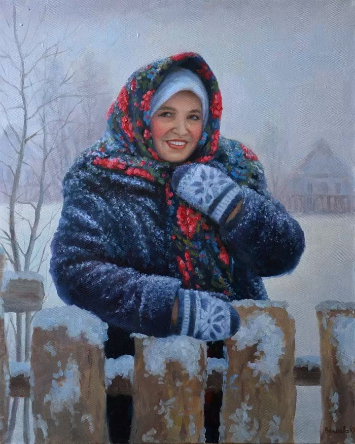 У околицы Российский художник. Юлия Бакаева