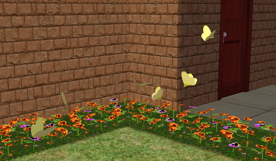 TheNinthWaveSims The Sims 2 Default Replacement Butterflies In 3 Colours (Seasons Required)
