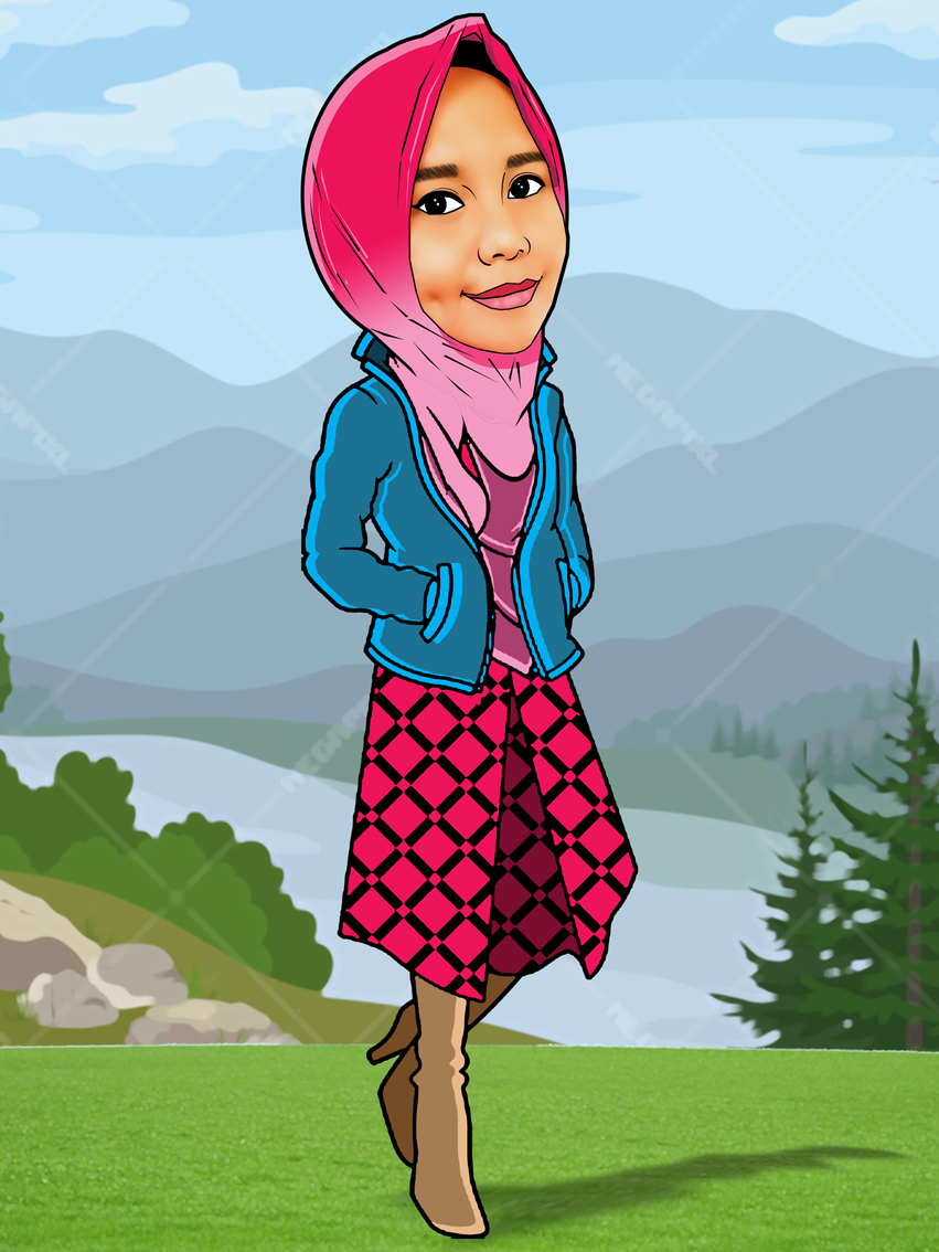 PESAN KARIKATUR MURAH: Karikatur Jilbab Anggun