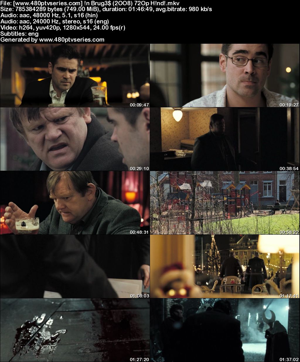Watch Online Free In Bruges (2008) Full Hindi Dual Audio Movie Download 480p 720p Bluray