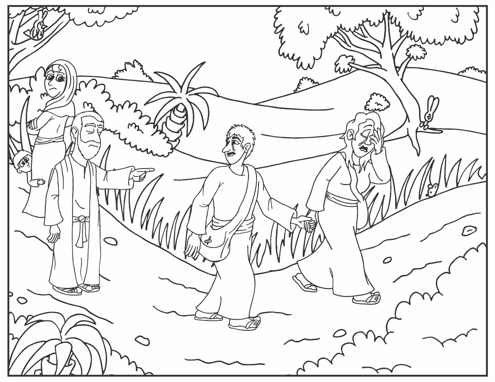 abraham coloring pages isaac and ishmael - photo #1