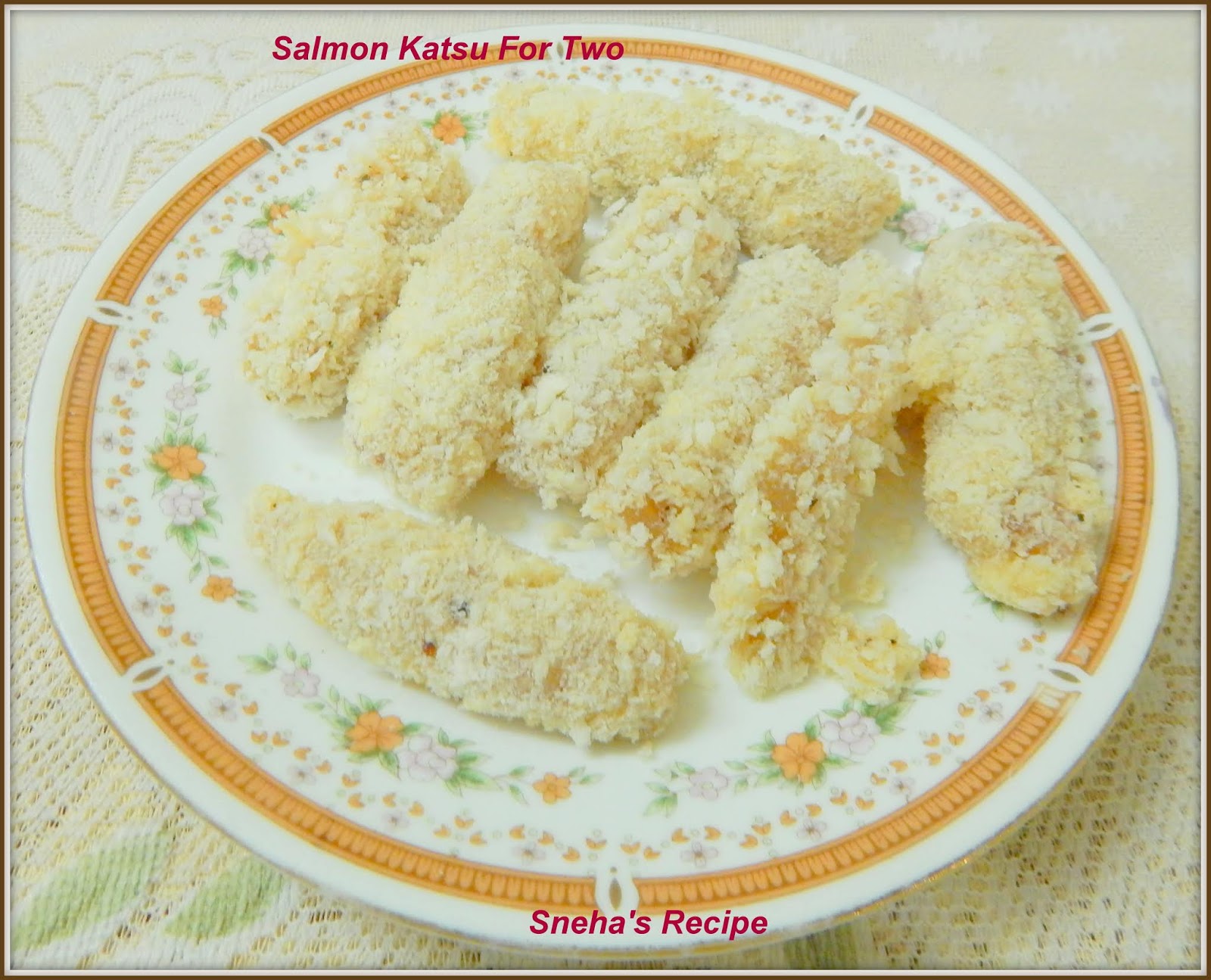 Salmon Katsu For Two With Tonkatsu SauceFishFriday Sneha's Recipe