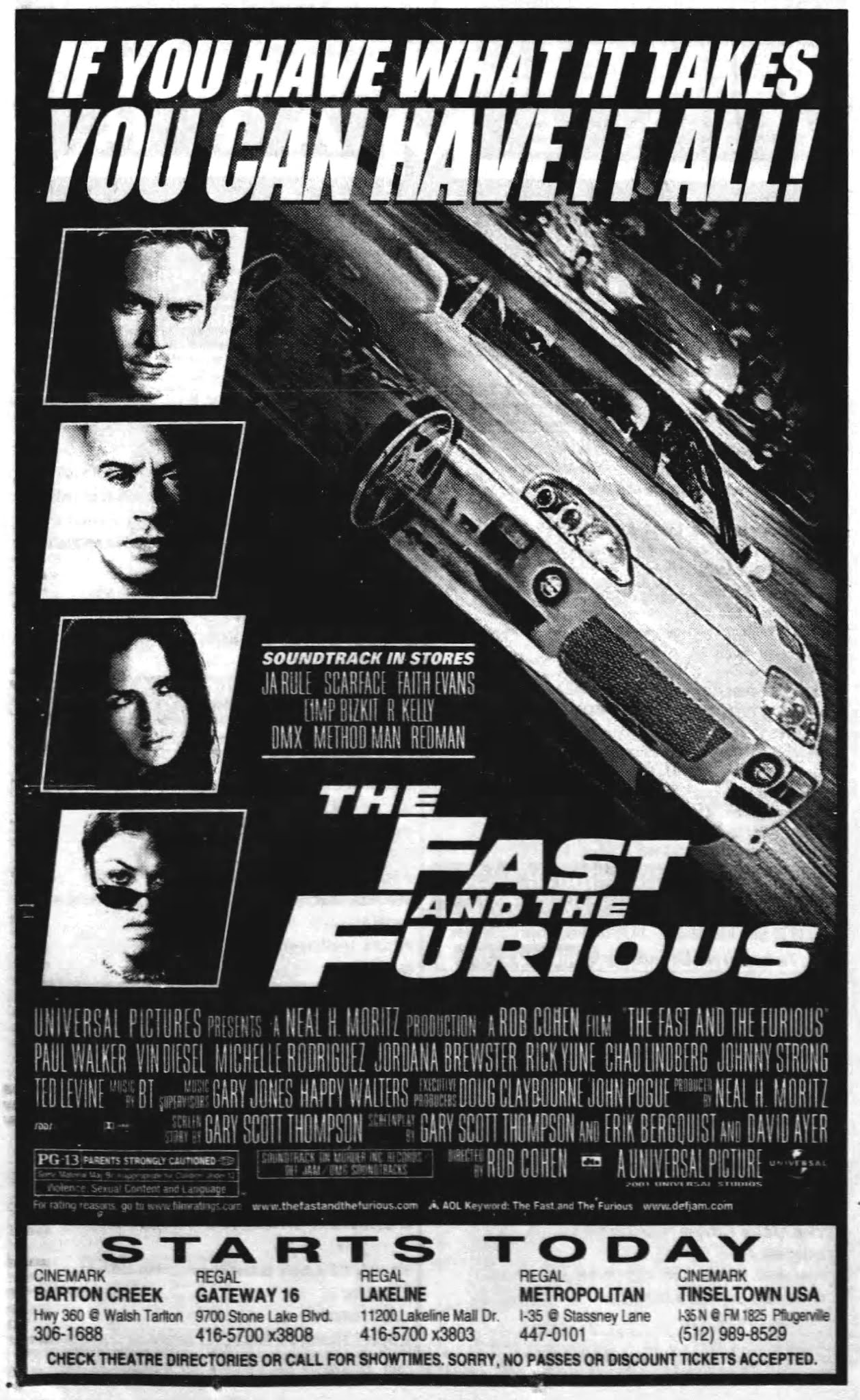 Happyotter THE FAST AND THE FURIOUS (2001)