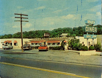 Valley Diner Toms Brook VA 1960s postcard https://jollettetc.blogspot.com