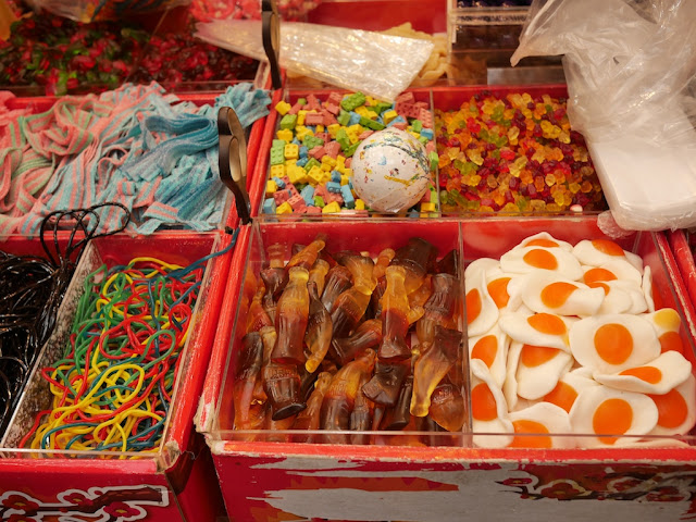 candy for sale at the Taipei Lunar New Year Festival on Dihua Street