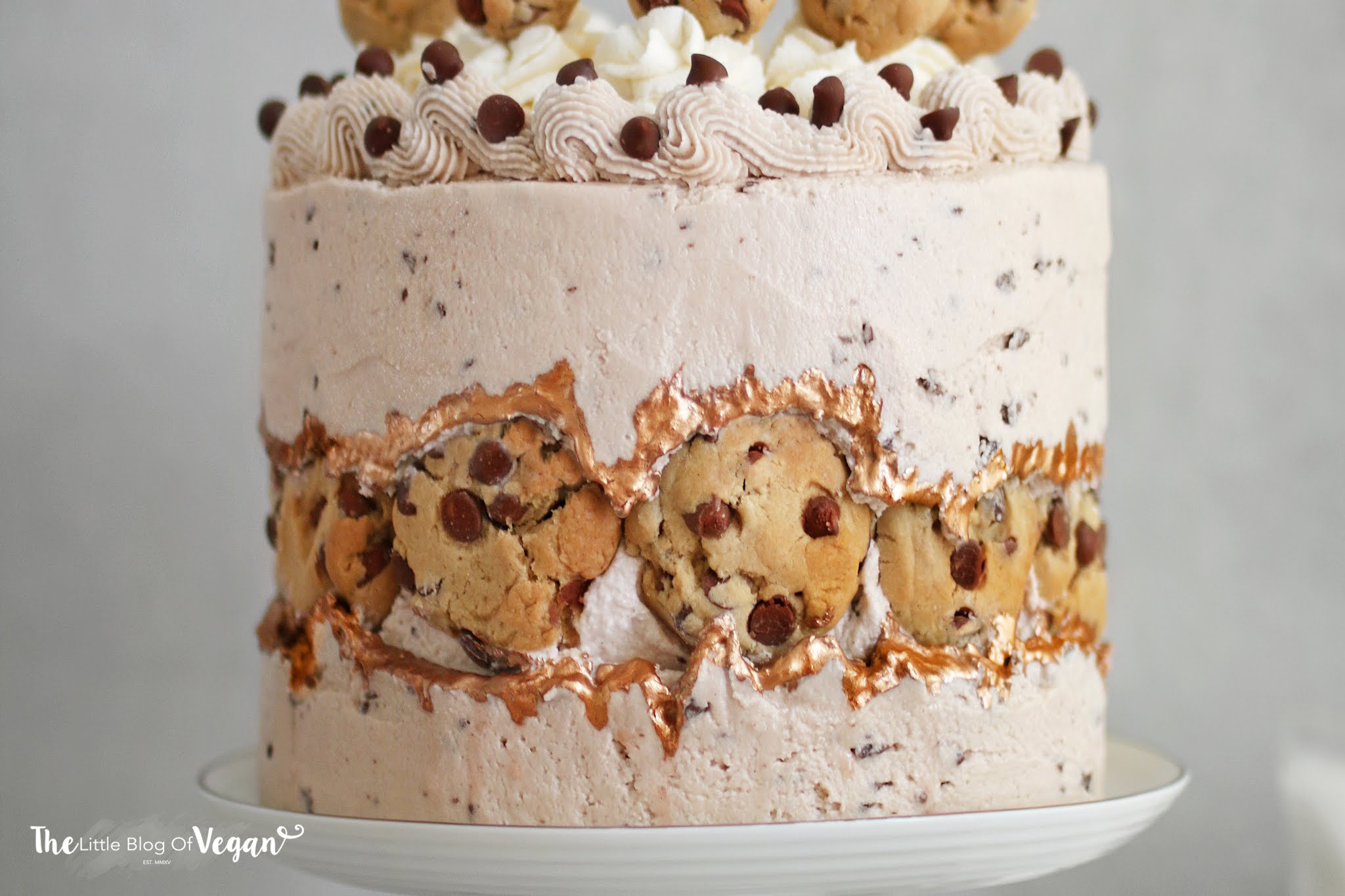 Chocolate chip cookie fault line cake Ft DeDietrich The Little Blog