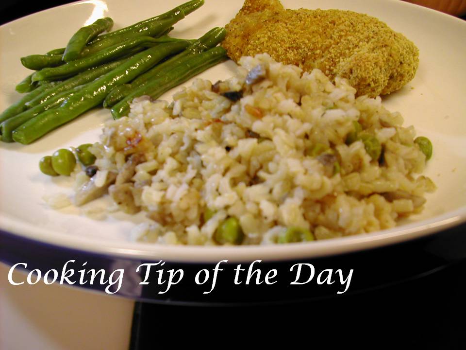 Cooking Tip of the Day: Recipe: Brown Rice with Mushrooms Garlic and Onions