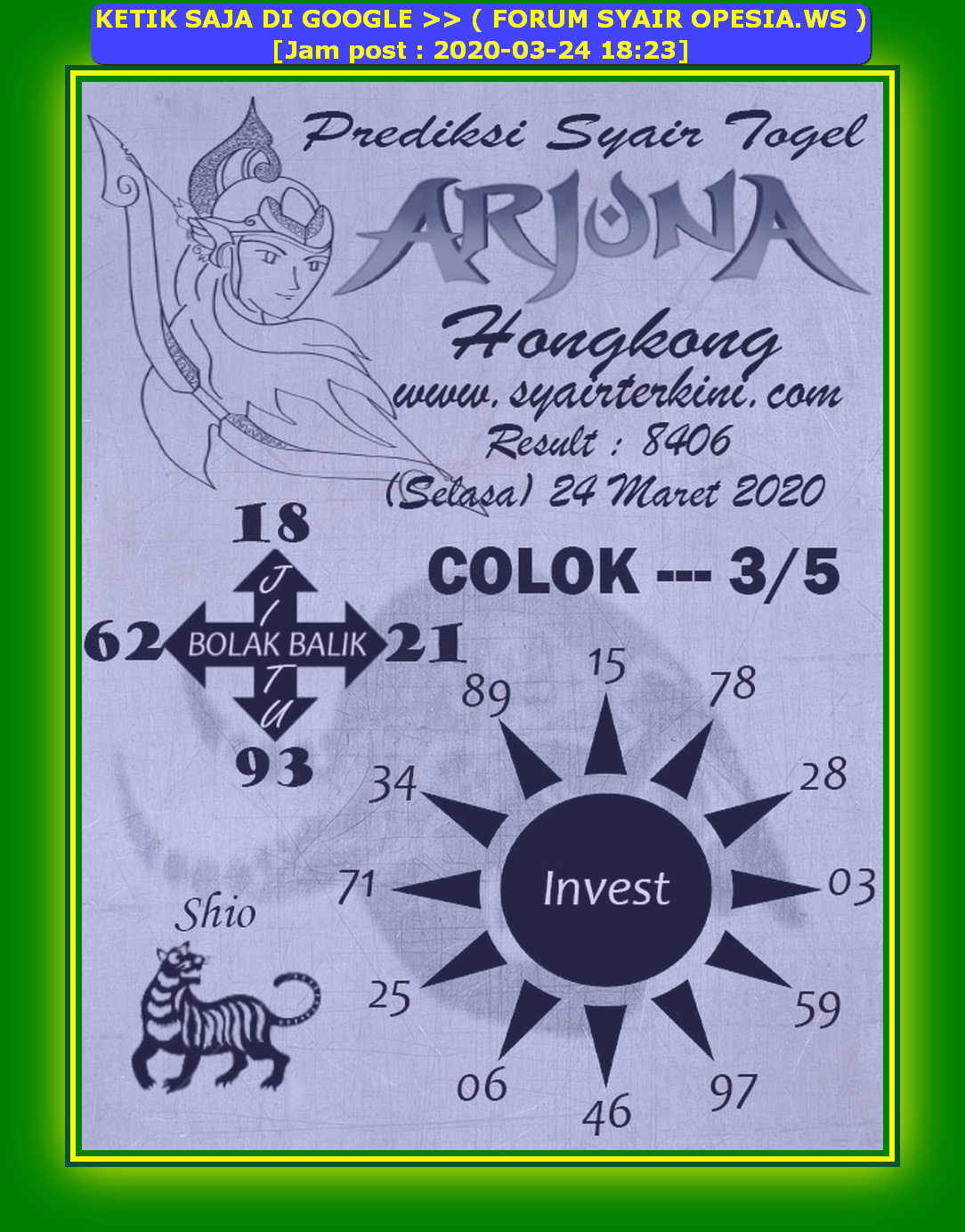 Live Syair hk 24 Maret 2020 KODE SYAIR SGP SYAIR HK