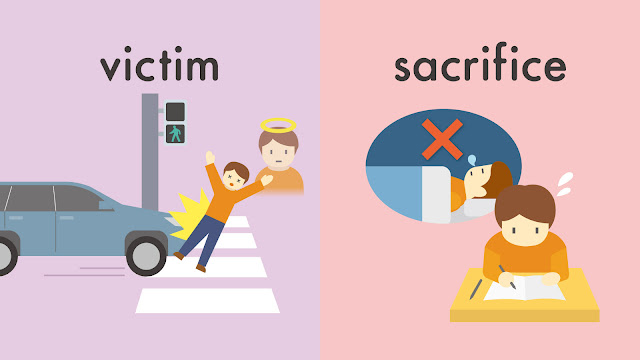 victim と sacrifice の違い