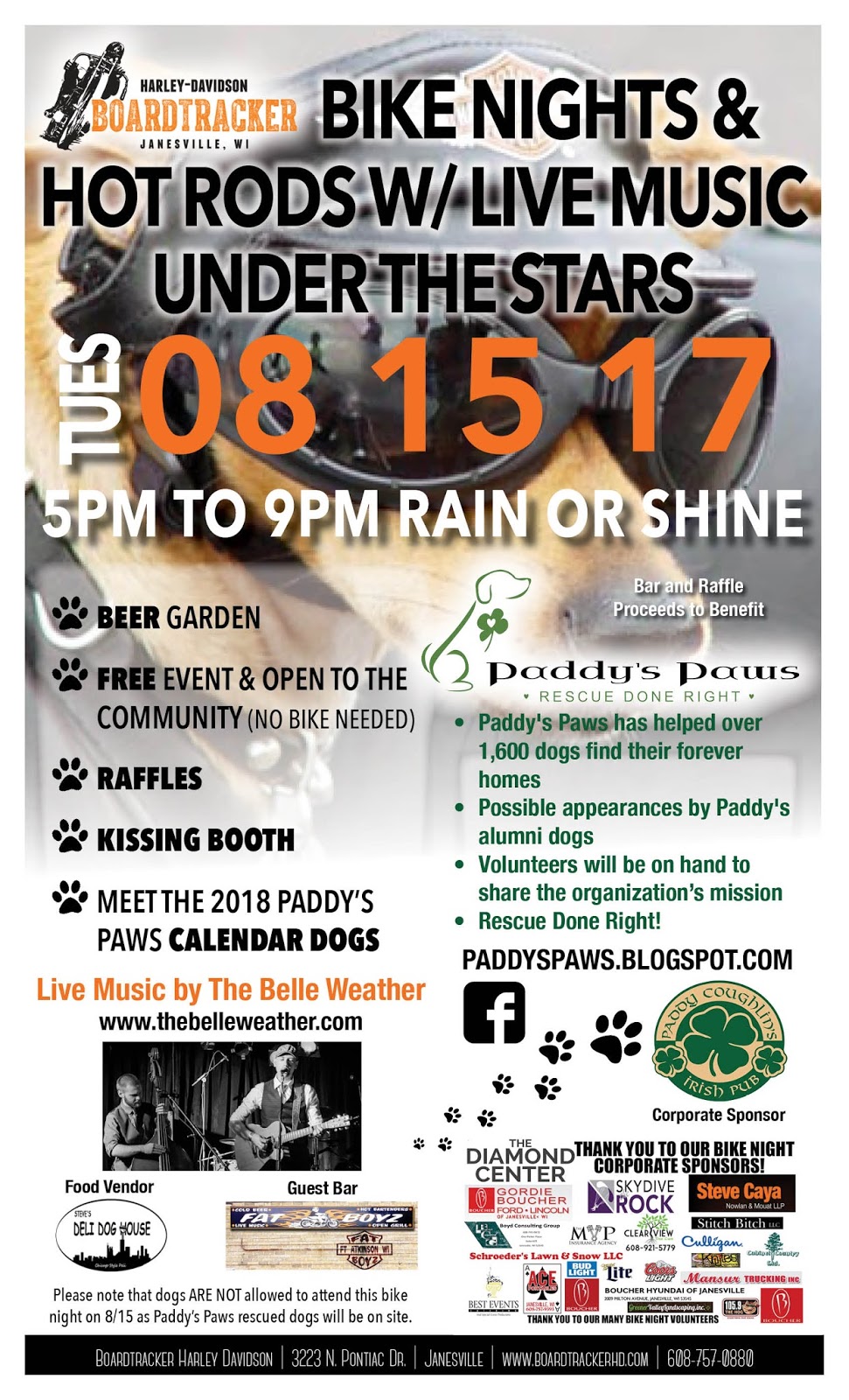 save the date august 15th paddy s paws fundraiser event