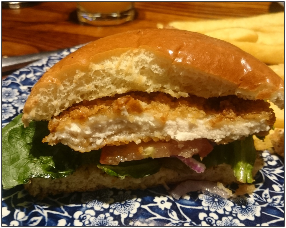 Buttermilk Chicken Burger, Wetherspoons Birmingham, UK The Patty