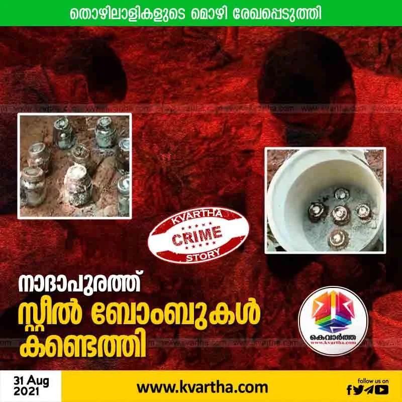 News, Crime, Bomb, Nadapuram, Kozhikode, Found, Police, Investigates, Politics, Steel bombs found at Nadapuram.
