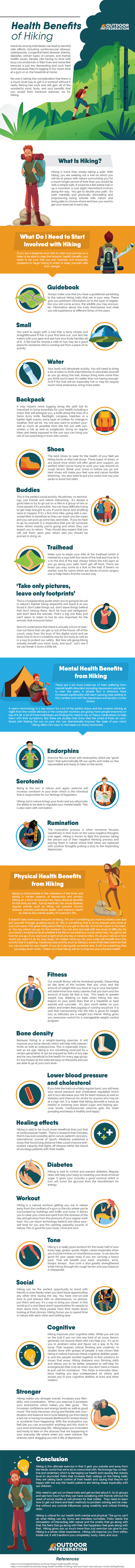 Health Benefits of Hiking #infographic