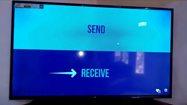 click on recieve here send files to tv app in android tv