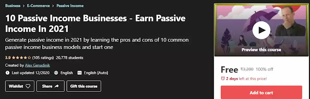 [100% Off ] 10 Passive Income Businesses - Earn Passive Income In 2021