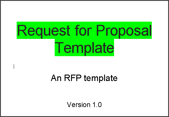 request for proposal template word