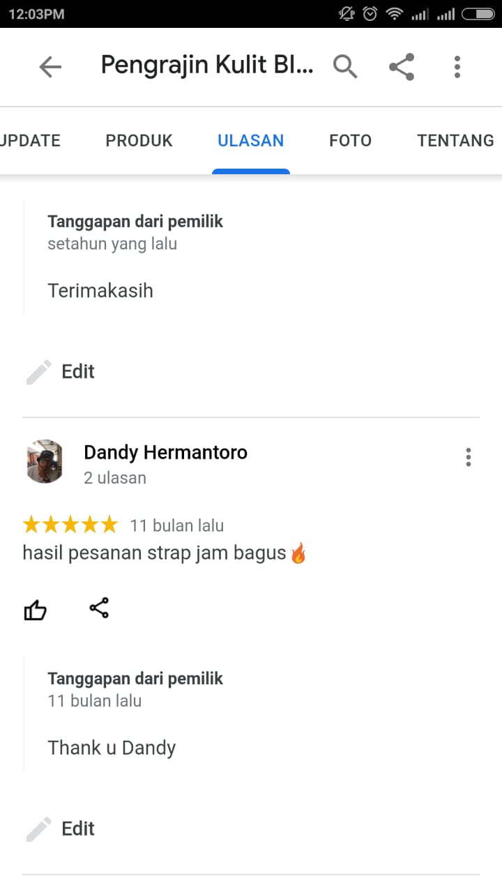 Testimoni Pelanggan Pengrajin Billion