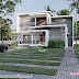 2471 sq-ft 4 BHK flat roof style contemporary home