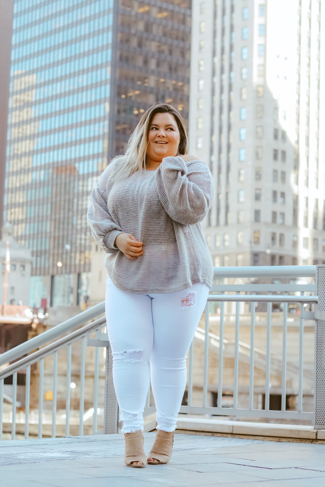 plus size white skinny jeans