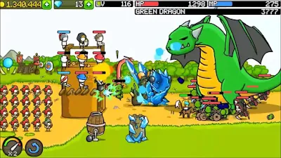 لعبة الاثارة و الاستراتيجية Grow Castle مهكرة للأندرويد