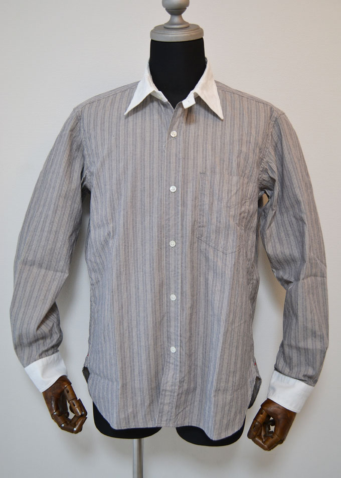 ADJUSTABLE COSTUME: ♪ Work Style Stripe Shirt & Black Kemp Wool Suit ...