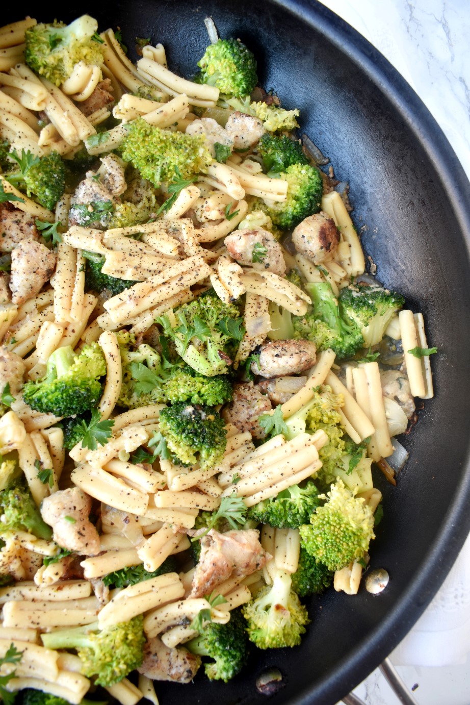 Pasta with Chicken Sausage and Broccoli