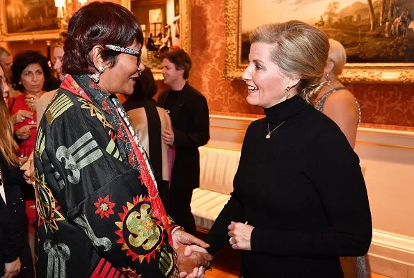 The Countess of Wessex, Patron of  London College of Fashion, hosted an evening reception at Buckingham Palace