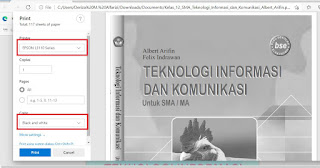 Cara Print Hitam Putih PDF Menggunakan Printer Epson