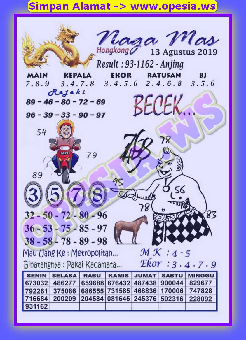 1 New Message Forum Syair Hk Selasa 13 Agustus 2019 Forum Syair Togel Hongkong Singapura Sydney
