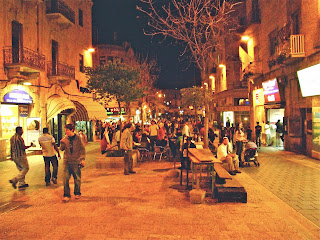 Vista del Barrio de Ben Yehuda. Sola en Jerusalén
