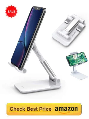 Mobile Phone Stand: Adjustable & Foldable (Hold Up to 13 inches)