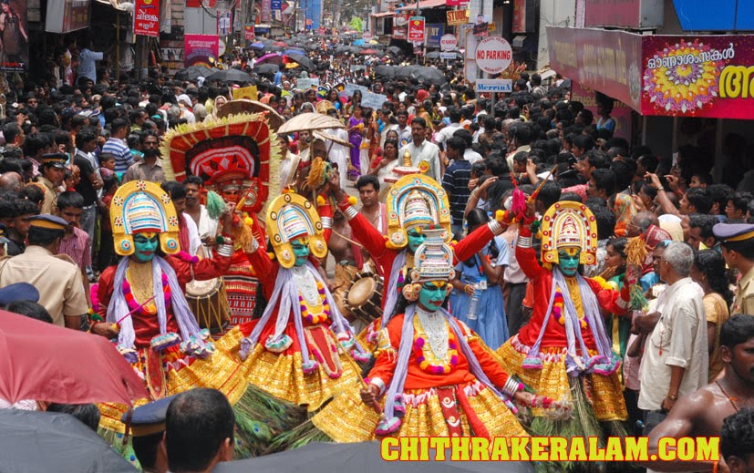 Kerala Tourism: Athachamayam Parade of Onam festival in Kerala India