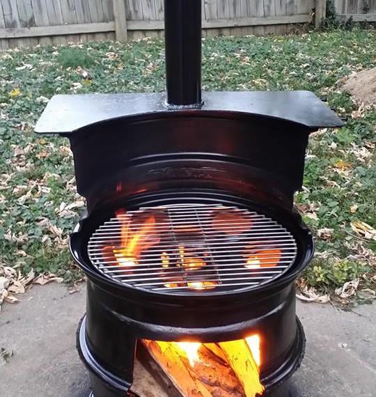 DIY Reuse Old Car RIM In Perfect BBQ Decor Units