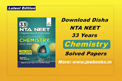 [PDF] Disha 33 Years NEET Chapterwise & Topicwise Solved Papers CHEMISTRY (2020 - 1988) Download 