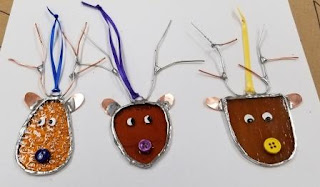 three cute reindeer made in class