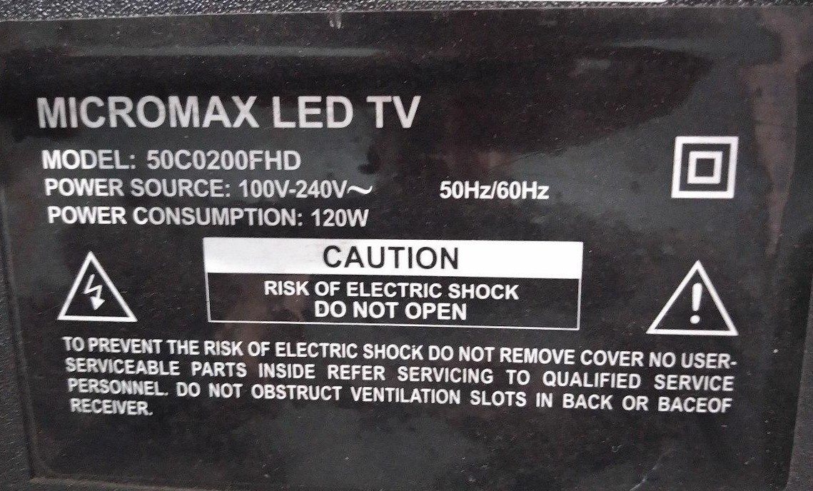 Micromax Led Tv Service Mode      Model 50c0200fhd