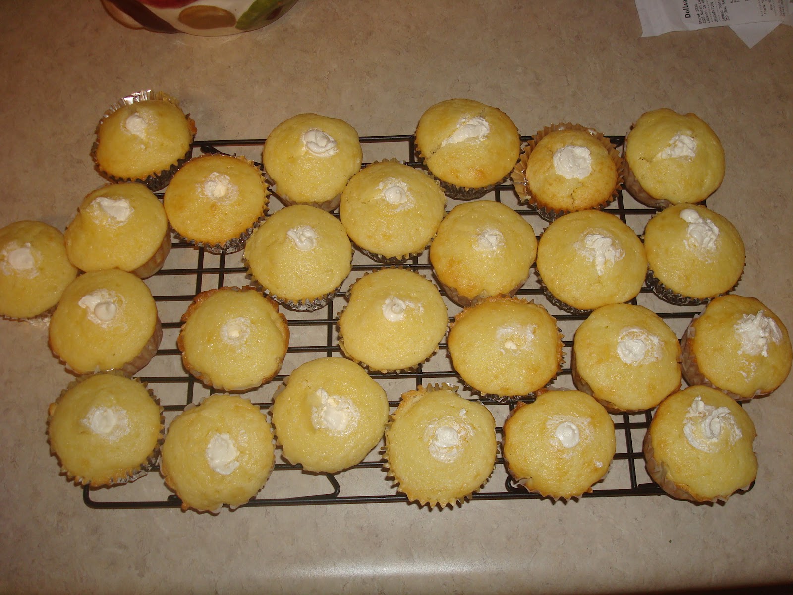 Matt's Delights White Sour Cream Cupcakes with Marshmallow Cream