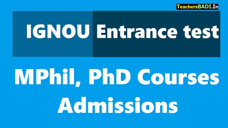 Phd admission from ignou
