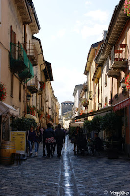 Una delle vie centrali di Aosta