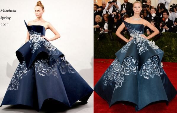 Karolina Kurkova in Marchesa – 2014 Met Gala