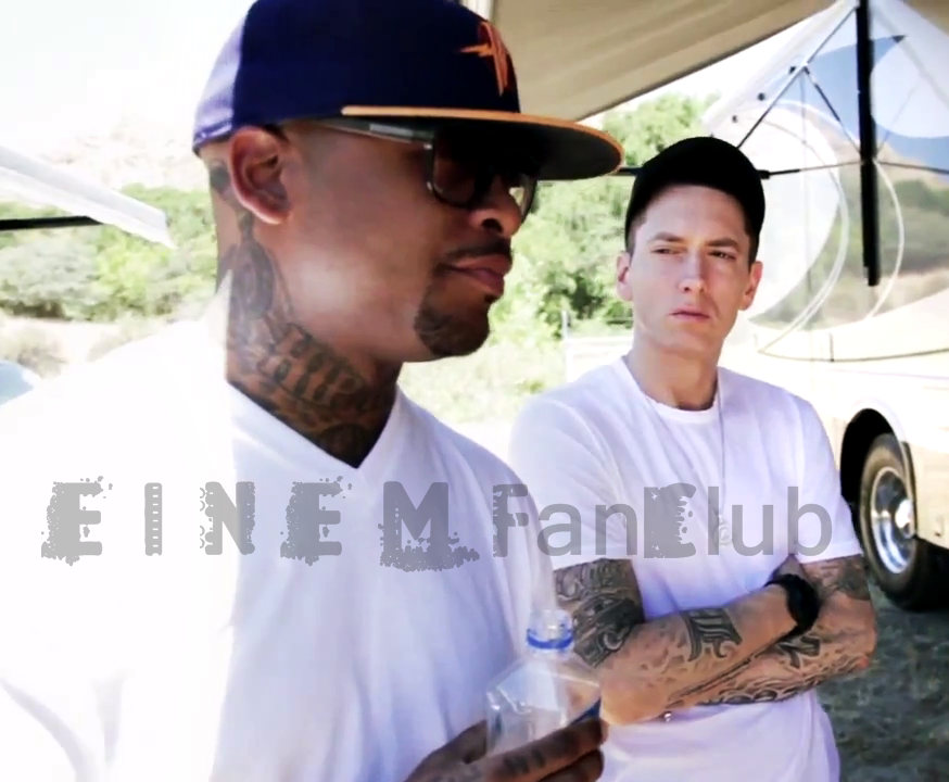 Fan Club Eminem "Lighters" video Shooting set (Photo Gallery)