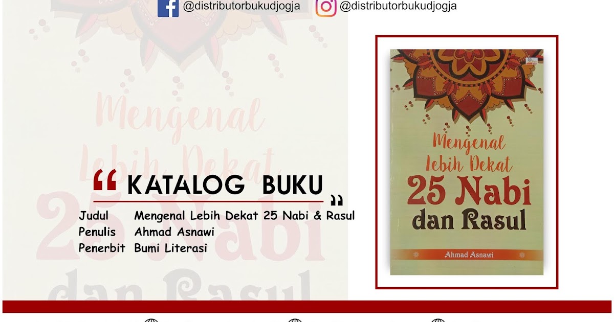 Mengenal Lebih Dekat 25 Nabi dan Rasul - Distributor Buku