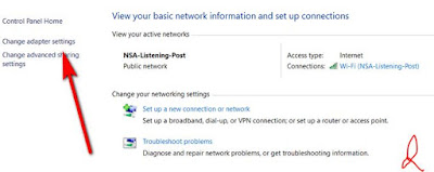 Change adapter settings